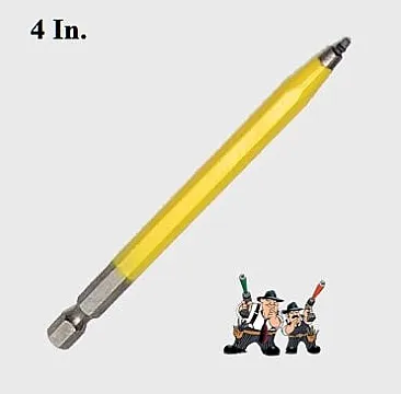 Driver Bit - #0 Yellow Square x 4"