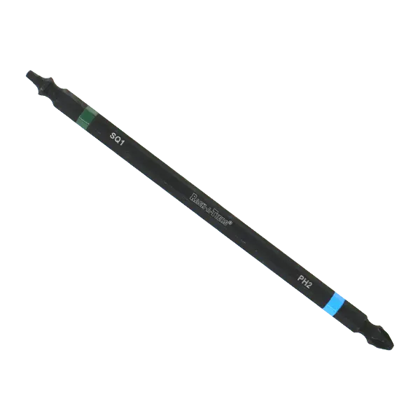 Impact Bit-Double Ended #1 Green & #2 Blue x 4" PKG