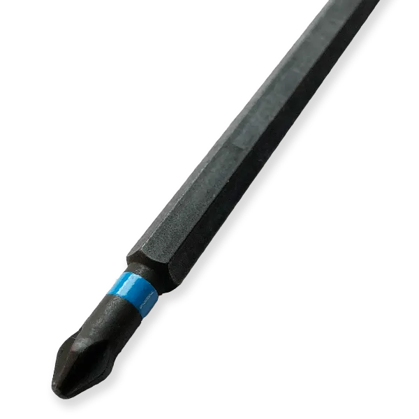 Impact Bit - #1 Phillips x 6" -Blue ring -PKG