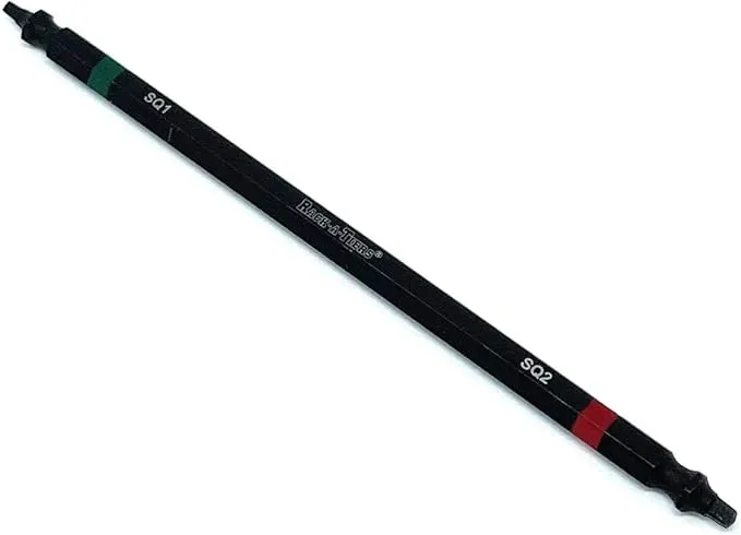 Impact Bit-Double Ended-Rob #2 & #1 x 6" -RD/GRN