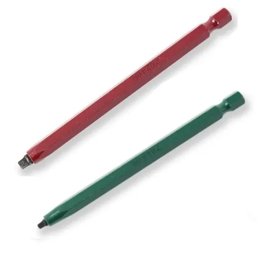 2 pcs Driver Bit Kit: Green 6" & Red 6"