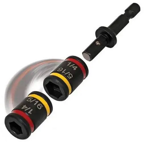 Malco C-Rhex Dble-End Magnetic 6" Hex Driver 1/4" & 5/16" -RD/YW