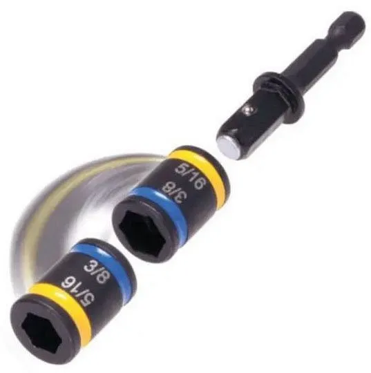 Malco C-Rhex Dble-End Magnetic 2" Hex Driver 5/16" & 3/8" -YW/BL