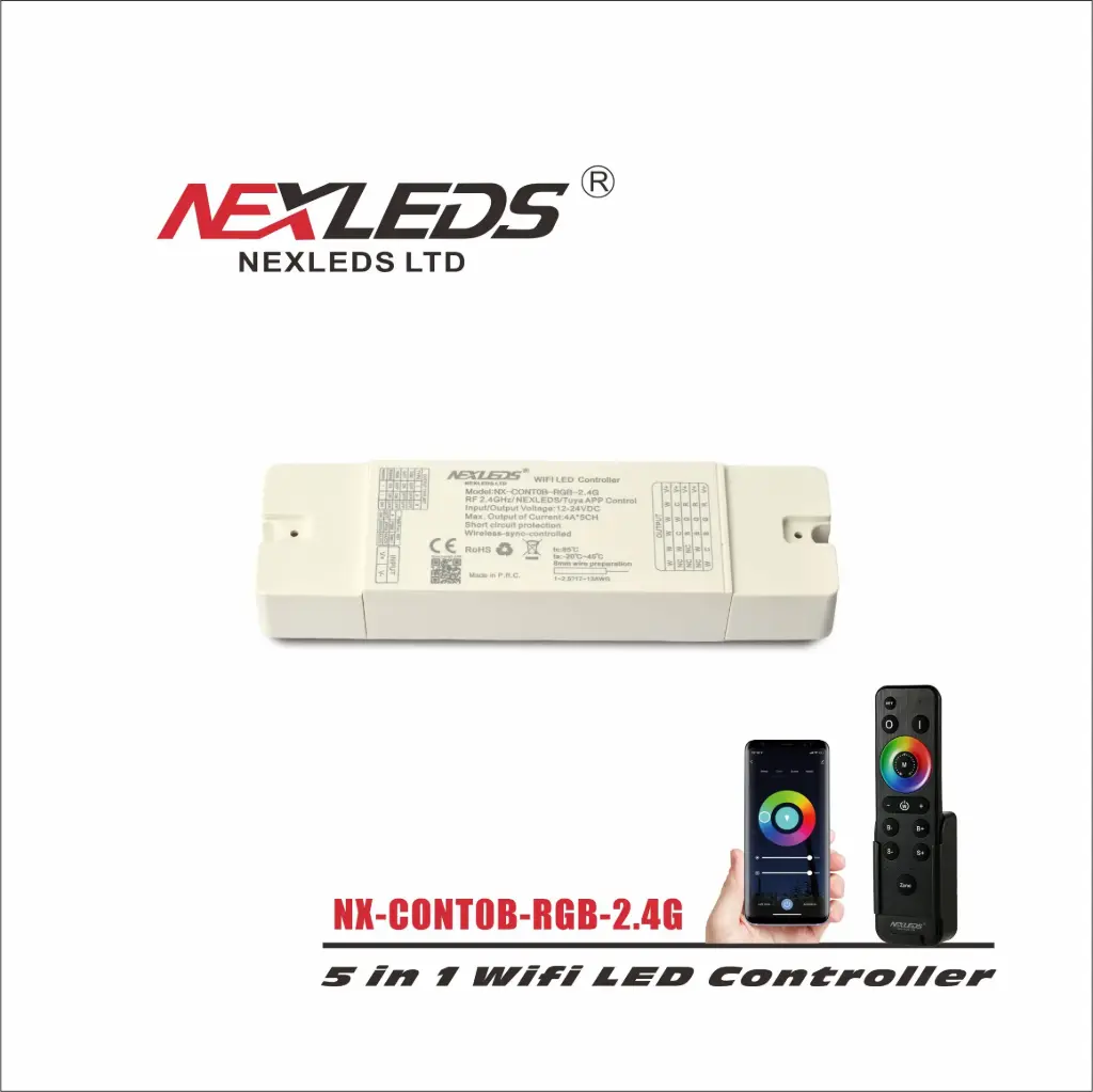 Nexleds Controller kit for NX-10COB840-15W-RGB-IP20 Tapelight - NX-CONTOB-RGB-2.4G