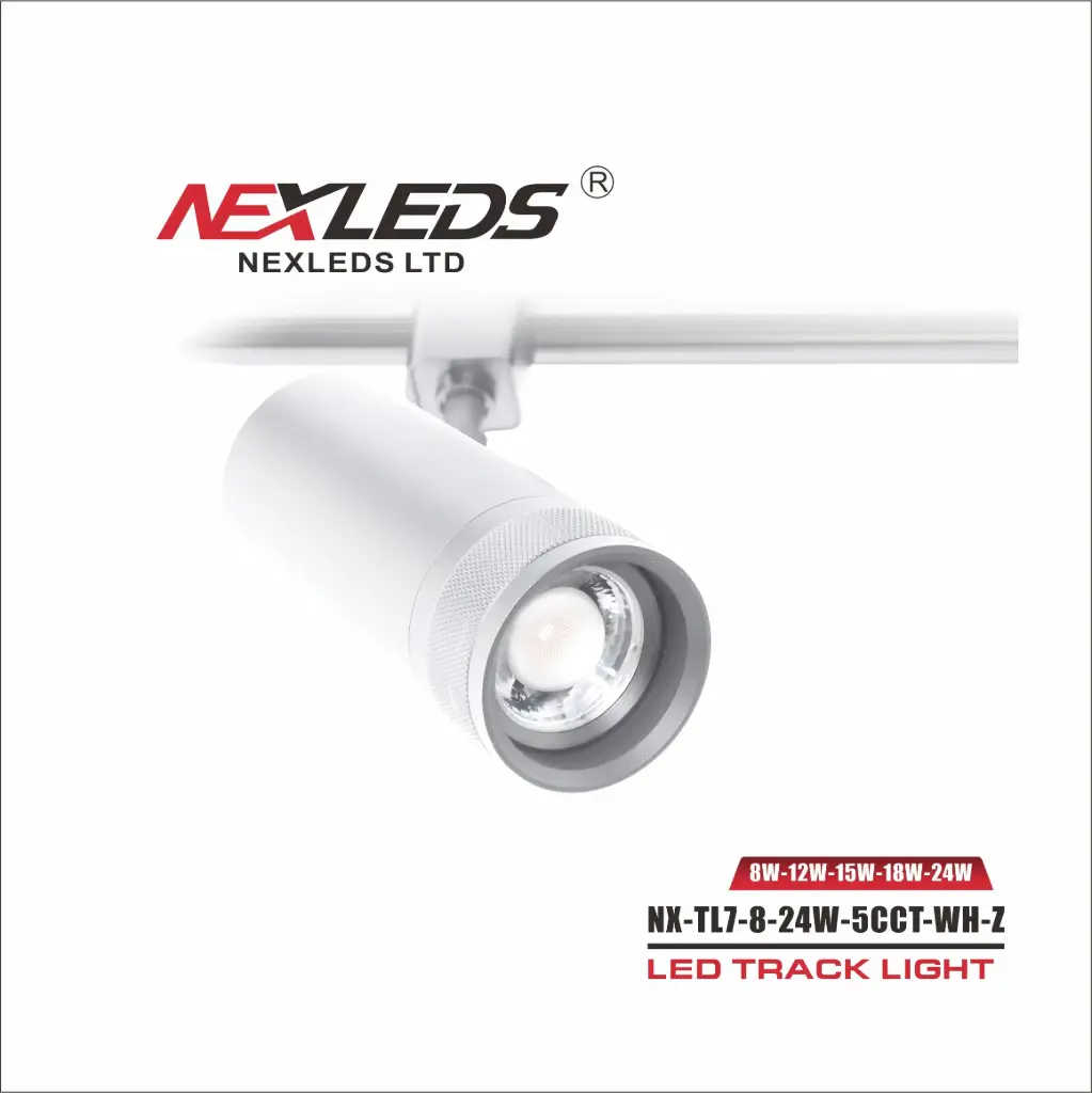 [NX-TL7-8-24W-5CCT-WH-Z] Nexleds NX-TL7-8-24W-5CCT-WH-Z 24W LED Track Light White