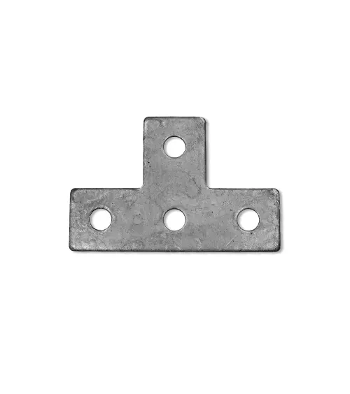 Four Hole Tee Plate Corner Connection Strut Fitting 