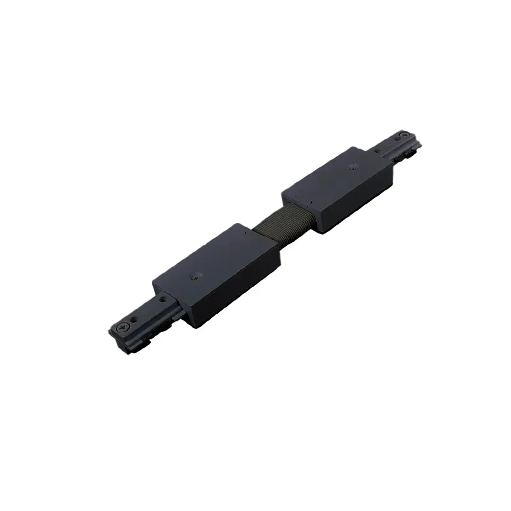 [CL-TRAH-BSCON-BK] 3 Wires Surface Mounted Track Accessory Bendable Straight Connector White (Black)