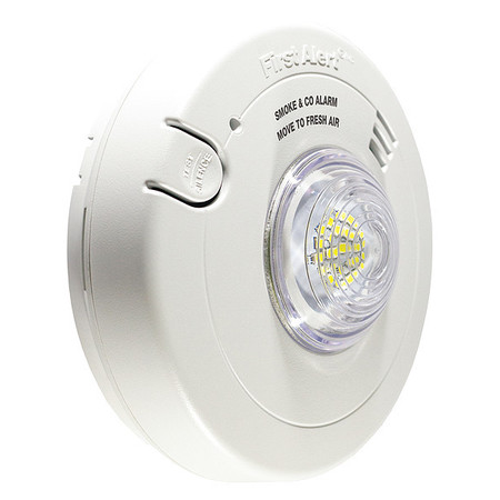 BRK Hardwired White Plastic Smoke and Carbon Monoxide Detector with LED Strobe Light