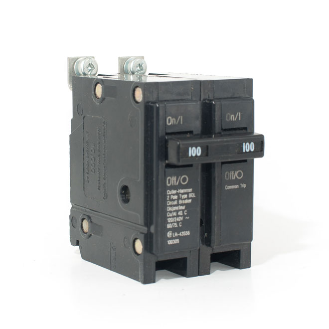 Eaton BQL2100 100A Bolt On Double Pole Circuit Breaker