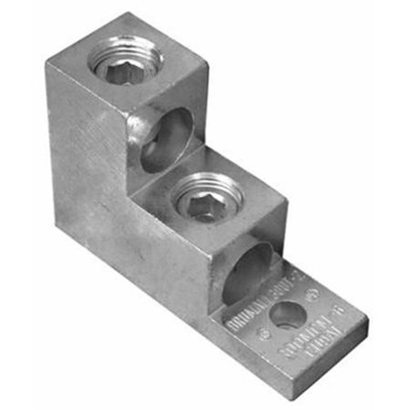 Morris 90912 Mechanical Panelboard Lug, Two Conductors, Aluminum, 300 AWG, 300mcm - 6SOL. Wire Range