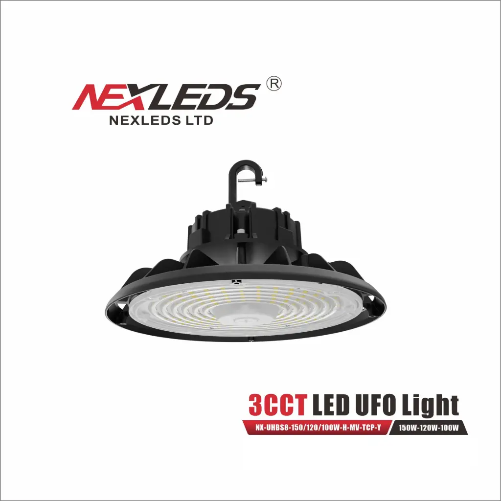 [NX-UHBS8-150W-H-MV-TCP] Nexleds 150W UFO Highbay Light 3CCT Black