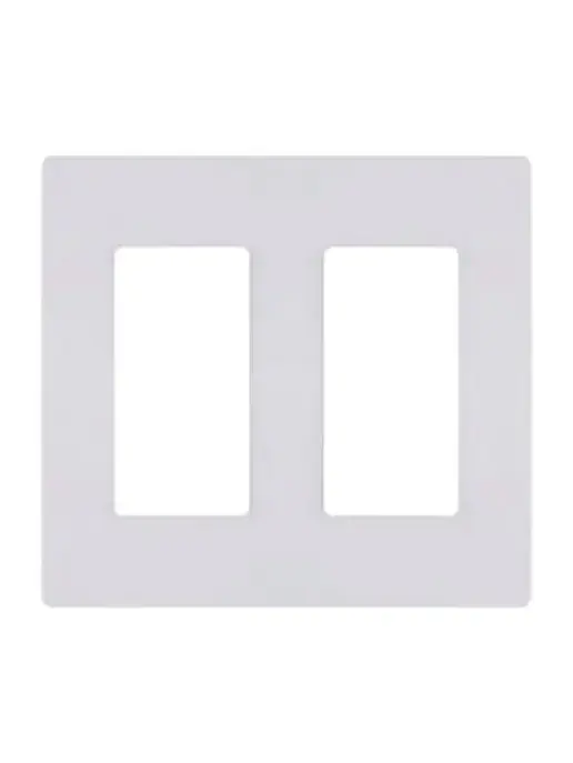 2 Gang Decora Plate White - Screwless