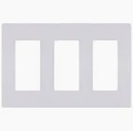 3 Gang Decora Plate White - Screwless