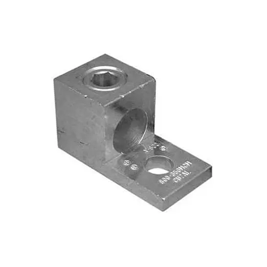 250MCM-6 AWG Mechanical Lug Connector Type 1 Conductor Aluminum One Hole Mount