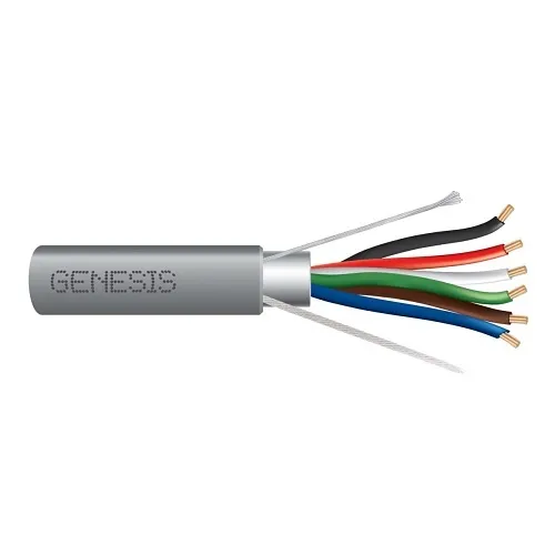 22/6 Stranded Shielded Cable, Plenum, CMP, FT6, 1000' (304.8 m) Pull Box, White