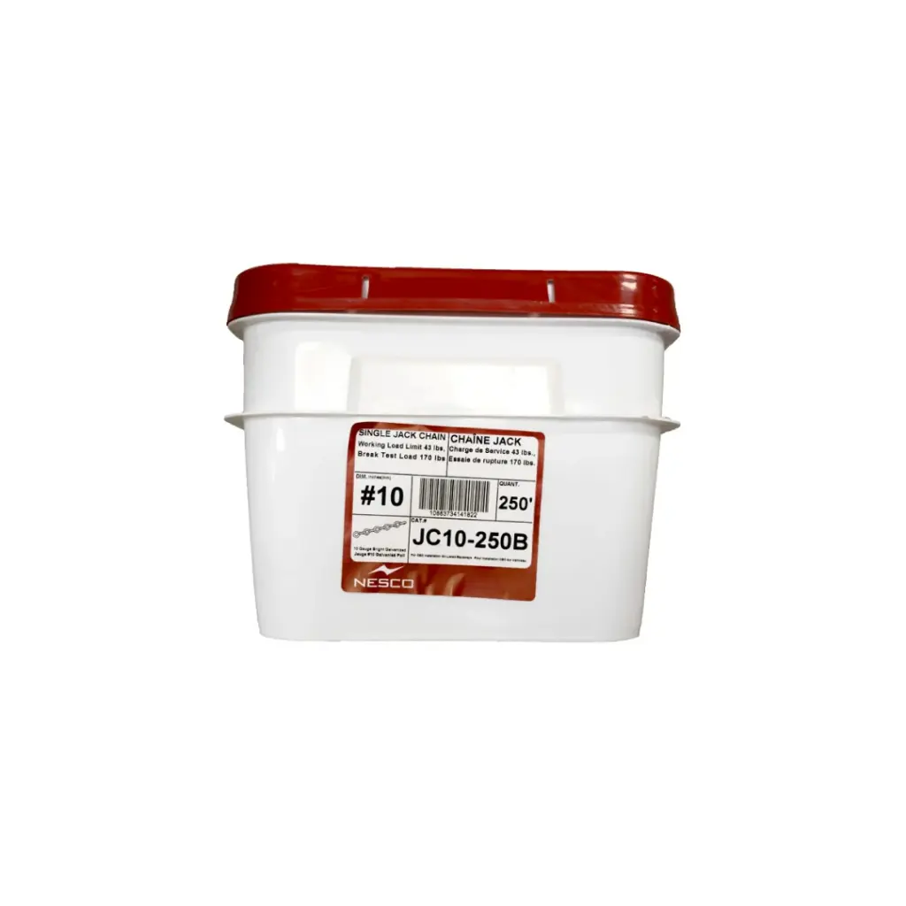 Jack Chain Steel Zinc Plated T10 250' Bucket