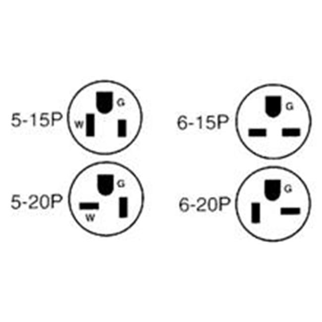 [89612] Morris 89612 Straight Plugs 15A 125V