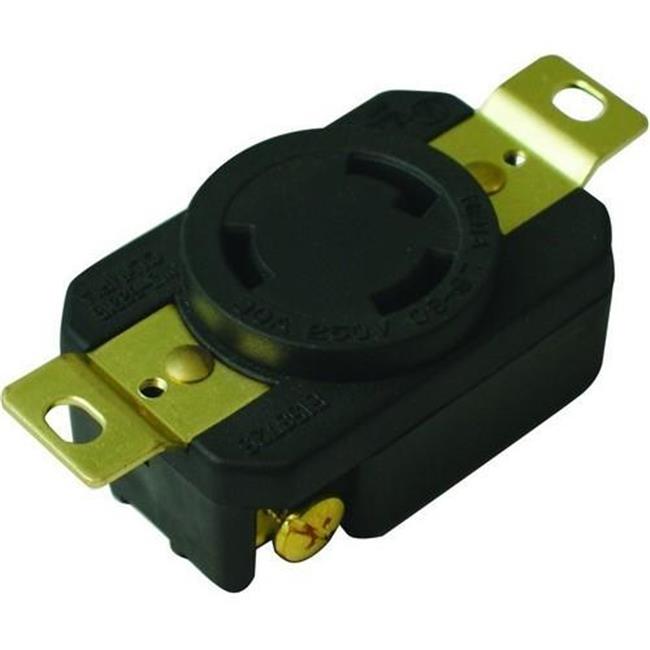 Morris Products 89741 Twist Lock Wall Mount Receptacles - 2 Pole  3 Wire  30A 250V