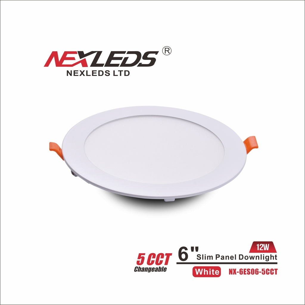[NX-6ES06-5CCT] Nexleds 6" Slim Panel Downlight WetLocation - 12W, 5CCT (NX-6ES06-5CCT)