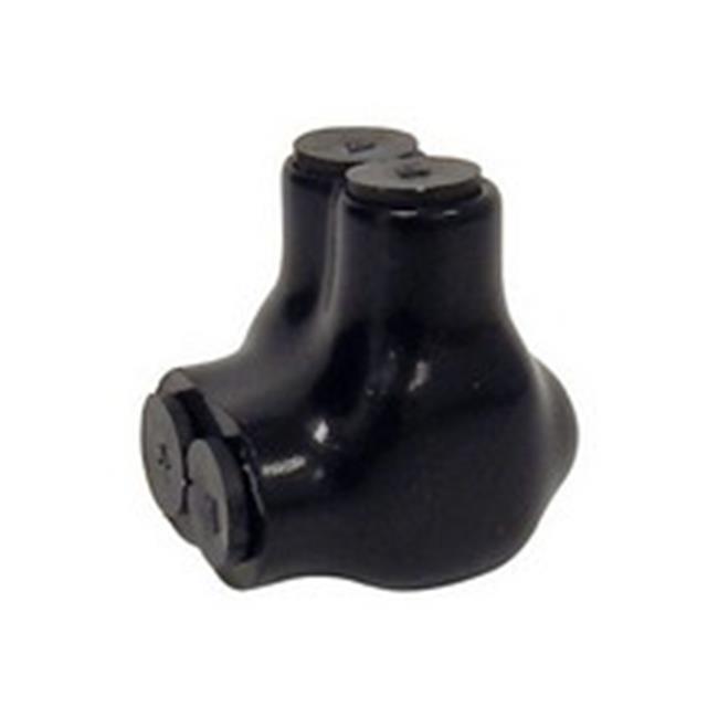 Morris 97107 Insulated 2 Conductor Single Side Entry Splice - Black 3/0-6AWG