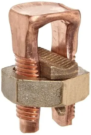 [695] #2 Split Bolt Connector, Used With Copper Conductors, 6AWG min, 2AWG max
