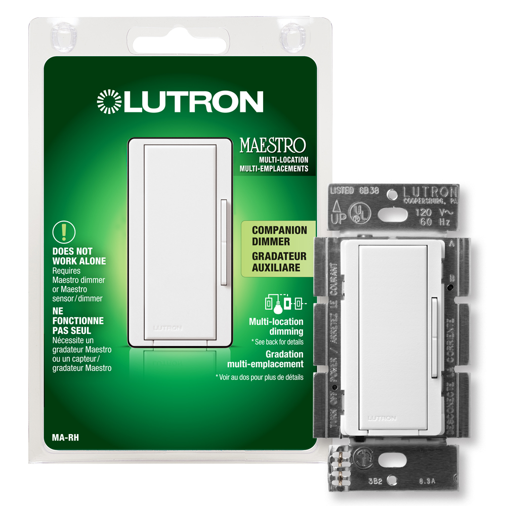 LUTRON MA-RH-WH-CSA Maestro Dimmer 120 V, White