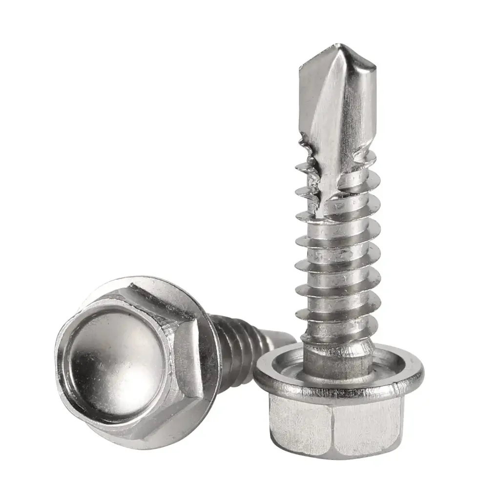 10-16 X 3/4 Hex Self Drill Tek Screw Zinc Plated (100pcs)