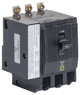 SQUARE D 100 Amp Circuit Breaker Bolt-on 3 Pole 240 Volt QOB3100