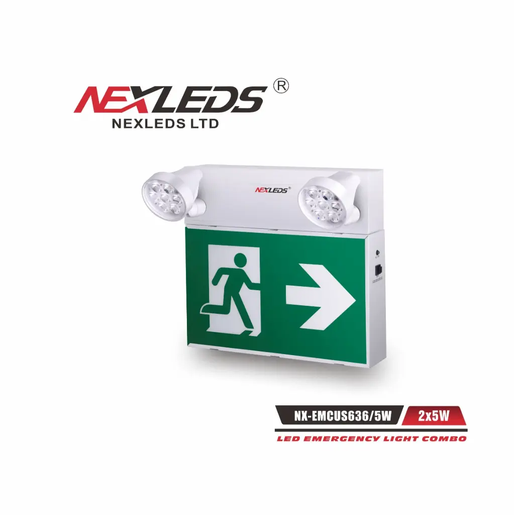 [NX-EMCU636/5W] 36W Steel Emergency Combo Unit w/ Remote Heads