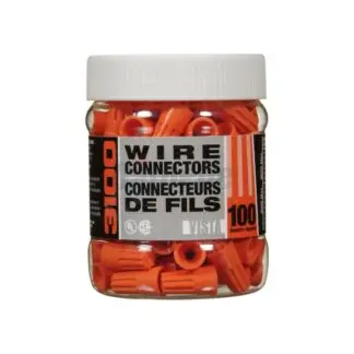 [3036] Small Twist-On Connector, 100 Pack – Orange
