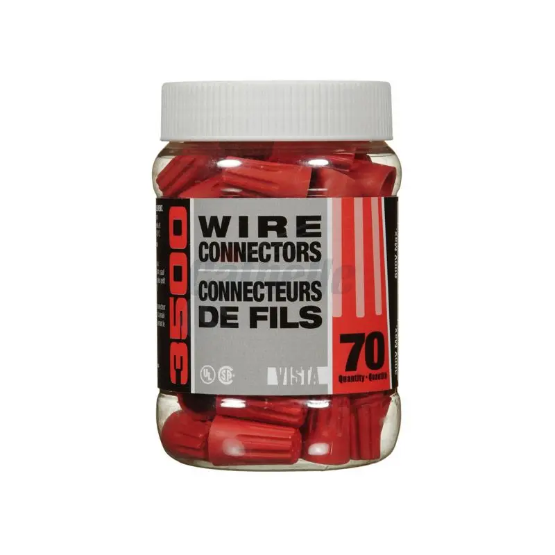 [3038] Medium Twist-On Connector, 70 QTY – RED