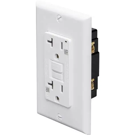 Vista B5015 20 A Tamper-Resistant GFCI Outlet – White