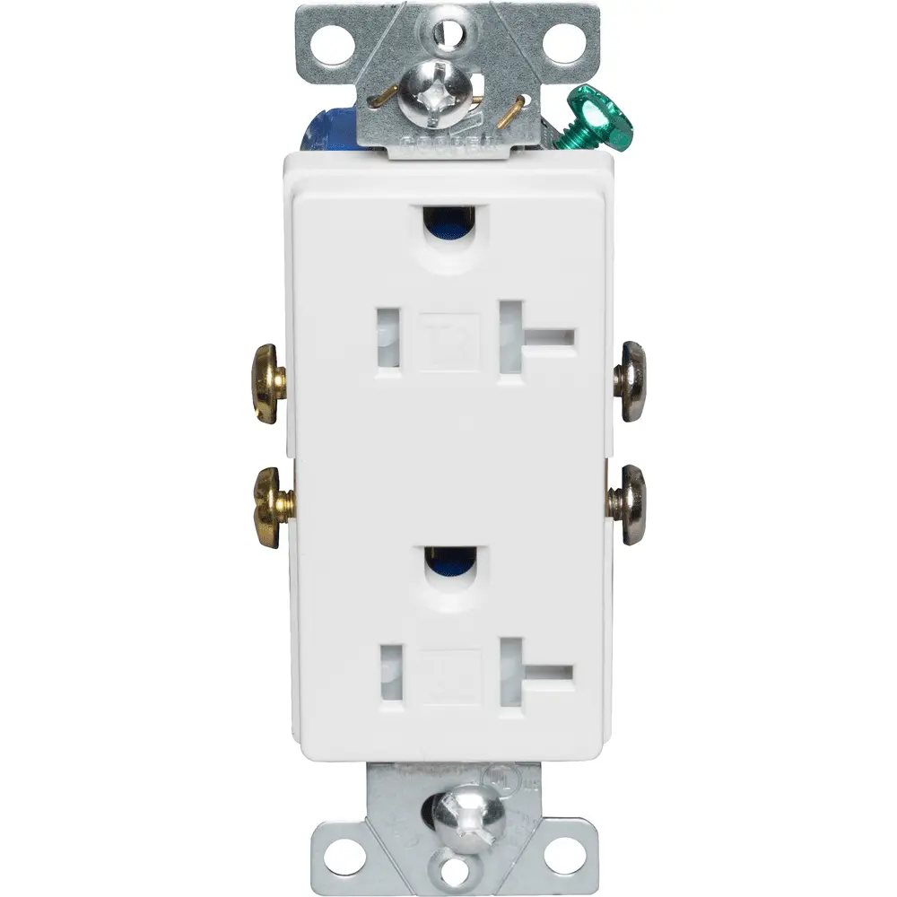[TR1307W] Eaton Decorator Duplex 20A - TR1307W Decora Receptacle White