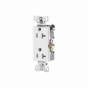 [6352W] Eaton Wiring 20 Amp Decora Duplex Receptacle, Commercial Grade, White