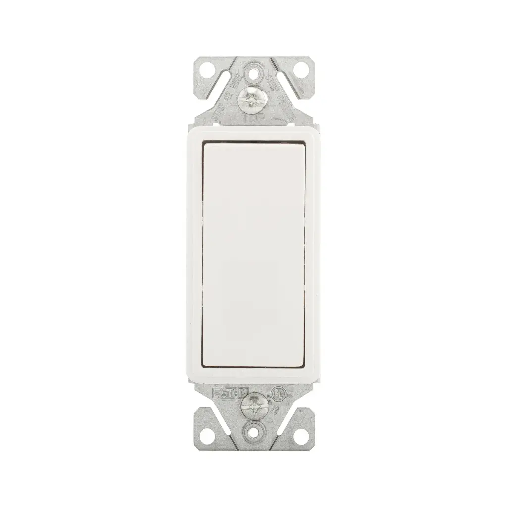 [7513W] Eaton 15-amp 3-way Illuminated Rocker Light Switch, White