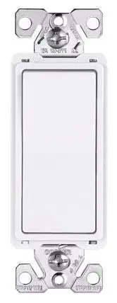 Eaton 7601W-BOX 15Amp 120/277V 1-Pole Arrow Hart Specification Grade AC Decorator Switch, White