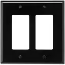 [PJ262BK] Eaton 2 Gang Wall Plate Black | PJ262B