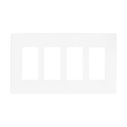 Eaton 4 Gang Screwless Wall Plate White | PJS264W