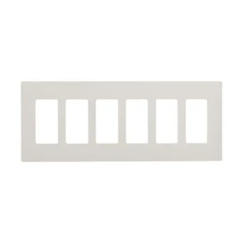 [PJS266W] Eaton PJS266W Decorator Screwless Wallplate, 6-Gang, White