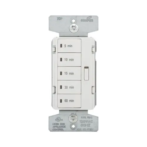 [PT18M-W] Eaton PT18M-W -K 1800-Watt 15-Amp 125-Volt 5-Button Minute Timer with Auto- Off, White