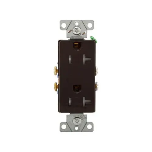 Eaton Decorator Duplex 20A - TR1307BK Decora Receptacle Black