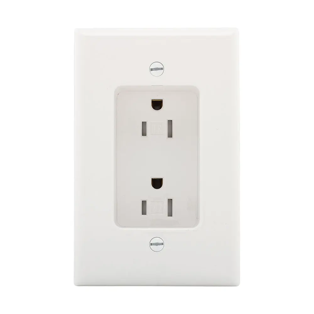 [TR780W-SP-L] Eaton TR780W-SP-L Recessed Tamper Resistant Outlet - Decorator - 15 A - 125-Volt