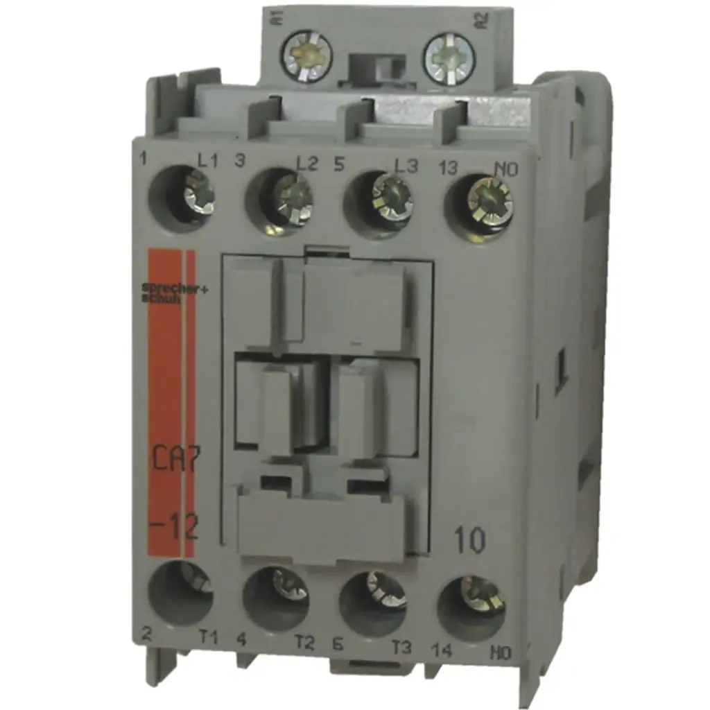 SPRECHER & SCHUH CA7-12-10-120 Non-REVERSING, 1 N/O (Integral Right Side Mounted), 12 AMPS, 3 Pole, CONTACTOR, 120 VAC