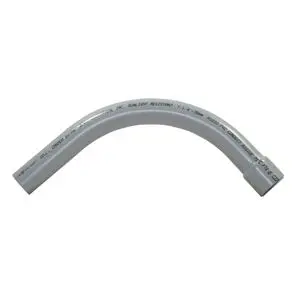 Conduit Elbow, 1-1/4 in., 90 Degree, Solvent Bell End, PVC
