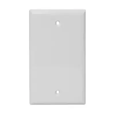 Electric Wallplate Blank Single Gang, White