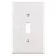 Leviton 1 Gang White Toggle Nylon Wall Plate