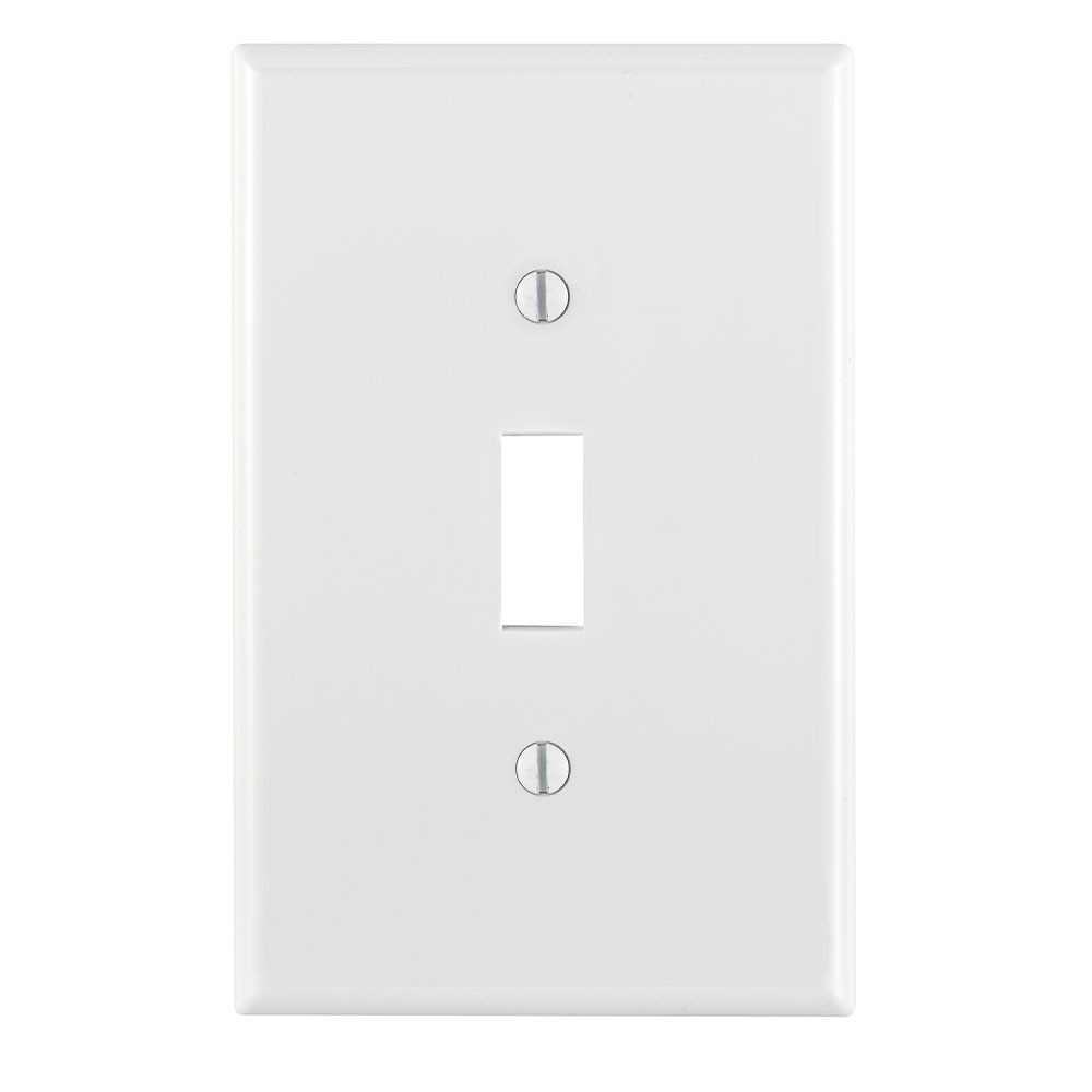 Leviton 1 Gang White Toggle Nylon Wall Plate