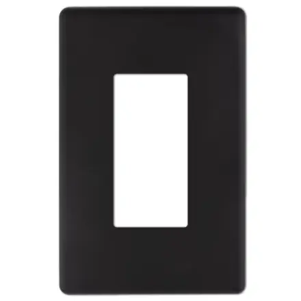 StyleWell Kentley Screwless 1 Rocker Wall Plate Steel Matte Black