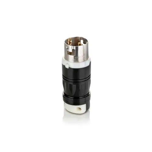 50 Amp, 250 Volt, Black & White Locking Plug, Industrial Grade