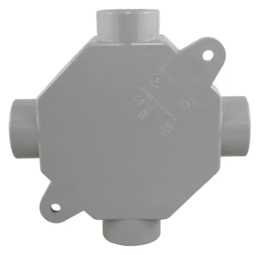 OB20 4"x2" PVC Octagonal Box 1" Hub Scepter